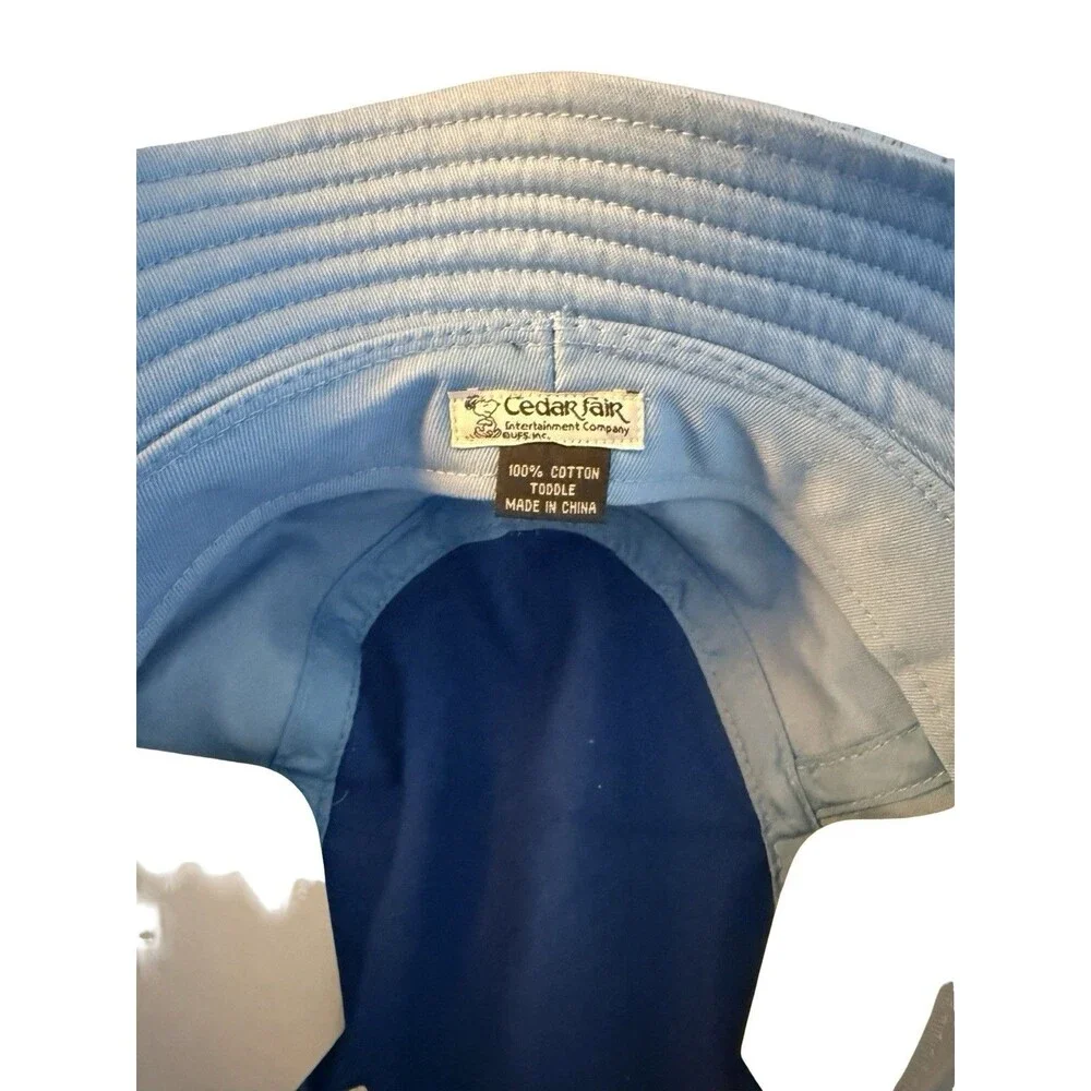 Snoopy Bucket Hat Michigan’s Adventure Cedar Fair Peanuts Toddler Blue Hat New